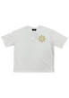 Thumbnail T-shirt blanc uni avec une coupe droite et des manches courtes