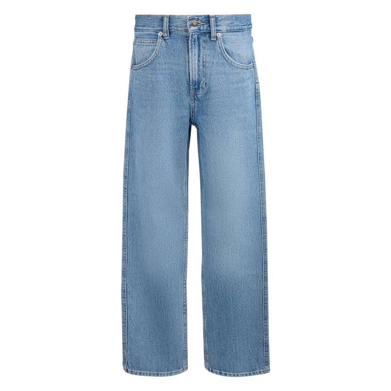 Teddy Smith - Jean En Coton Bleu Coupe Wide Leg Pourvu De Multiples Poches - Bleu