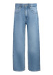 Thumbnail Jean en coton bleu coupe wide leg pourvu de multiples poches
