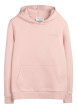 Thumbnail Sweat en coton mélangé rose à coupe droite pourvu d'un col à capuche