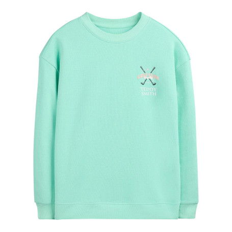 Sweat en coton vert à coupe droite pourvu d'un...