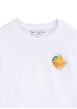 Thumbnail T-shirt en coton blanc à coupe droite pourvu d'un col rond et de manches courtes - Image 3
