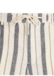 Thumbnail Short en lin et coton beige orné d'un motif à rayures verticales - Image 3