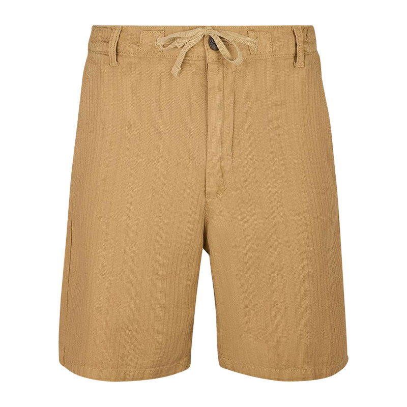 Teddy Smith - Short En Coton Beige à Coupe Droite Pourvu D'un Cordon De Serrage - Beige