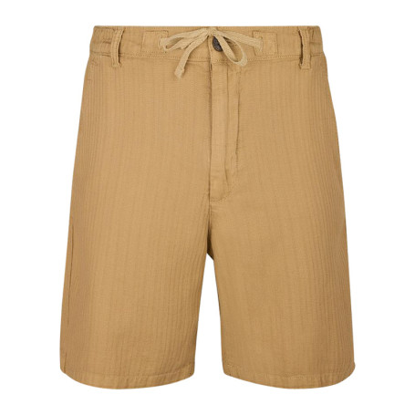 Short en coton beige à coupe droite pourvu d'un...