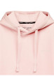 Thumbnail Sweat en coton mélangé rose à coupe droite pourvu d'un col à capuche - Image 3