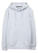 Thumbnail Sweat en coton mélangé bleu clair à coupe droite pourvu d'un col à capuche