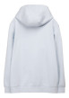 Thumbnail Sweat en coton mélangé bleu clair à coupe droite pourvu d'un col à capuche - Image 2