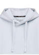 Thumbnail Sweat en coton mélangé bleu clair à coupe droite pourvu d'un col à capuche - Image 3