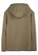 Thumbnail Sweat en coton mélangé taupe à coupe droite pourvu d'un col à capuche - Image 2