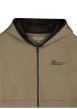 Thumbnail Sweat en coton mélangé taupe à coupe droite pourvu d'un col à capuche - Image 3