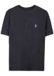 Thumbnail T-shirt bleu foncé à coupe droite pourvu d'un col rond et de manches courtes