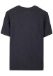 Thumbnail T-shirt bleu foncé à coupe droite pourvu d'un col rond et de manches courtes - Image 2