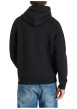 Thumbnail Sweat zippé noir uni avec une coupe droite et un col à capuche - Image 2