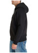 Thumbnail Sweat zippé noir uni avec une coupe droite et un col à capuche - Image 3