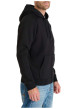Thumbnail Sweat zippé noir uni avec une coupe droite et un col à capuche - Image 4