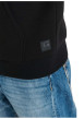 Thumbnail Sweat zippé noir uni avec une coupe droite et un col à capuche - Image 5