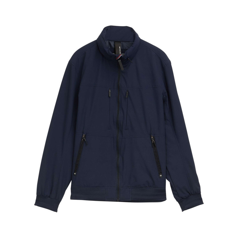 Tom Tailor - Blouson Marine Uni Avec Une Coupe Droite Et Des Poches Zippées à L'avant - Bleu Foncé