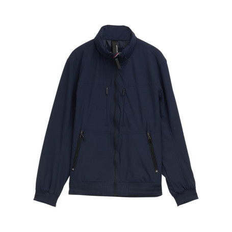 Blouson marine uni avec une coupe droite et des...