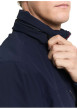 Thumbnail Blouson marine uni avec une coupe droite et des poches zippées à l’avant - Image 4