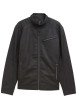 Thumbnail Blouson noir uni avec une coupe ajustée et un col montant avec un bouton