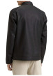 Thumbnail Blouson noir uni avec une coupe ajustée et un col montant avec un bouton - Image 3