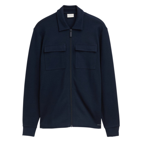Surchemise en coton marine uni avec une coupe...