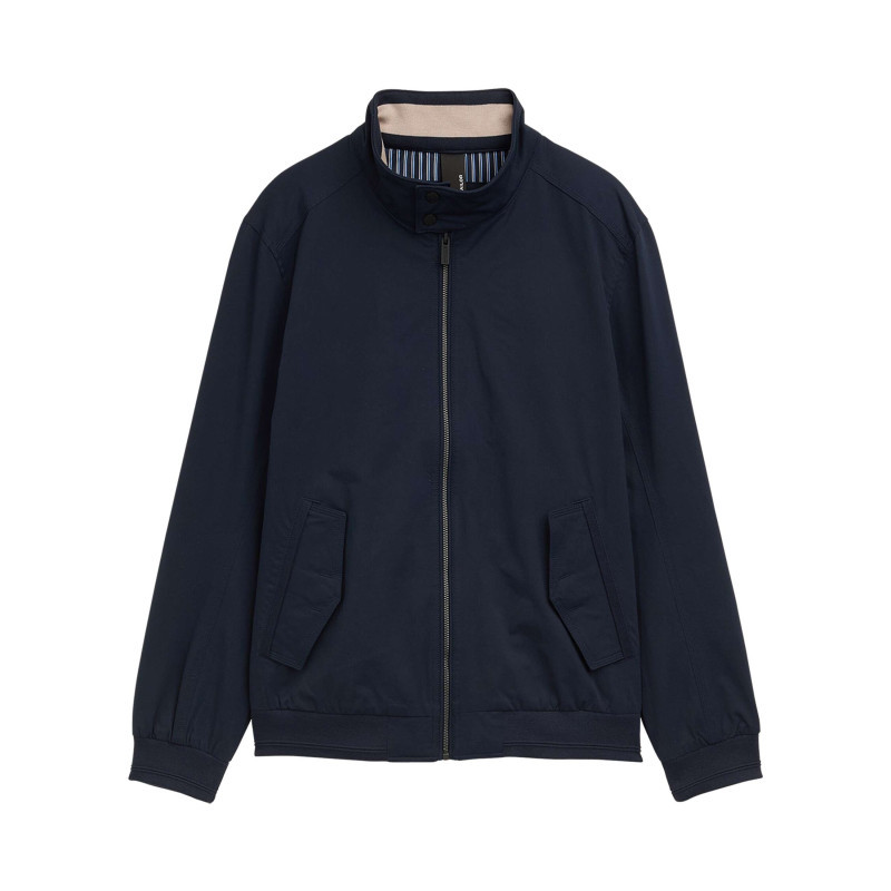 Tom Tailor - Blouson Marine Uni Avec Une Coupe Droite Et Deux Poches Raglan à L'avant - Bleu Foncé