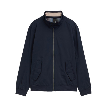 Blouson marine uni avec une coupe droite et...