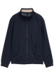 Thumbnail Blouson marine uni avec une coupe droite et deux poches raglan à l’avant