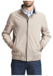 Thumbnail Blouson beige uni avec une coupe droite et deux poches raglan à l’avant - Image 2