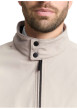 Thumbnail Blouson beige uni avec une coupe droite et deux poches raglan à l’avant - Image 4