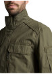 Thumbnail Parka en coton kaki uni avec une coupe droite et des poches plaquées à l'avant - Image 2