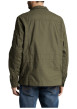 Thumbnail Parka en coton kaki uni avec une coupe droite et des poches plaquées à l'avant - Image 3