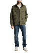 Thumbnail Parka en coton kaki uni avec une coupe droite et des poches plaquées à l'avant - Image 5