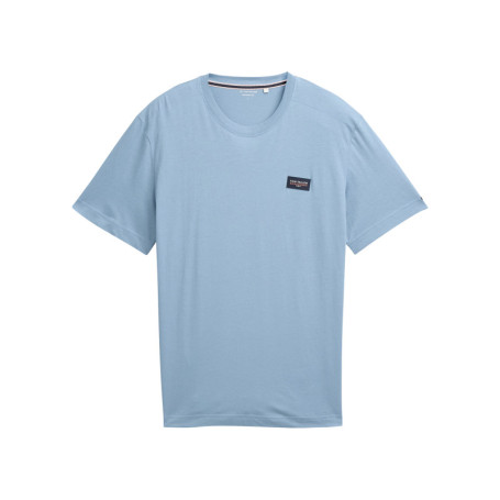 T-shirt en coton ciel uni avec une coupe droite...