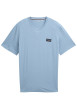 Thumbnail T-shirt en coton ciel uni avec une coupe droite et un col rond
