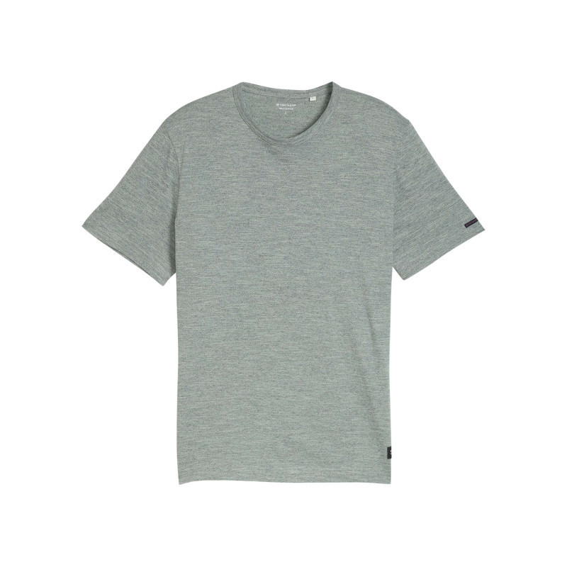 Tom Tailor - T-shirt En Coton Gris Uni Avec Une Coupe Droite Et Un Col Rond - Gris Tom Tailor - T-shirt En Coton Gris Uni Avec Une Coupe Droite Et Un Col Rond - Gris