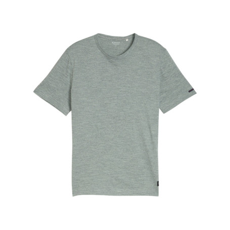 T-shirt en coton gris uni avec une coupe droite...