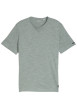 Thumbnail T-shirt en coton gris uni avec une coupe droite et un col rond