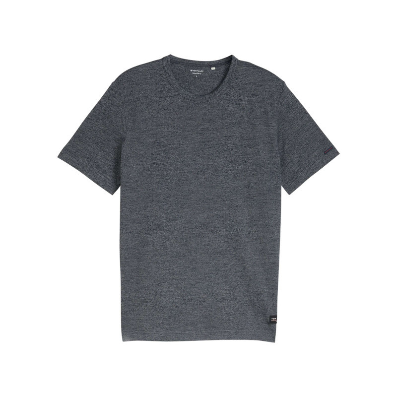 Tom Tailor - T-shirt En Coton Marine Uni Avec Une Coupe Droite Et Un Col Rond - Bleu Foncé Tom Tailor - T-shirt En Coton Marine Uni Avec Une Coupe Droite Et Un Col Rond - Bleu Foncé