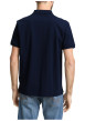Thumbnail Polo en coton marine uni avec une coupe droite et un col boutonné - Image 4