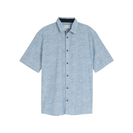Chemise en coton ciel uni avec une coupe droite...
