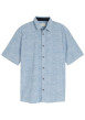 Thumbnail Chemise en coton ciel uni avec une coupe droite et un col à revers