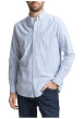Thumbnail Chemise en coton ciel à rayures avec une coupe droite et un col boutonné - Image 3
