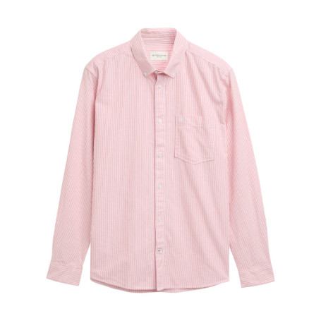 Chemise en coton rose à rayures avec une coupe...