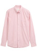 Thumbnail Chemise en coton rose à rayures avec une coupe droite et un col boutonné