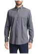 Thumbnail Chemise grise uni avec une coupe ajustée et un col boutonné - Image 2