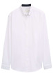 Thumbnail Chemise blanche uni avec un col boutonné et des manches longues