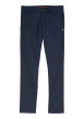 Thumbnail Pantalon chino en coton marine avec une coupe slim et une taille intermédiaire